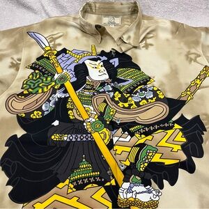 Clench 701 Jeans Mens Shirt XL Japanese Warrior Samurai Hawaii